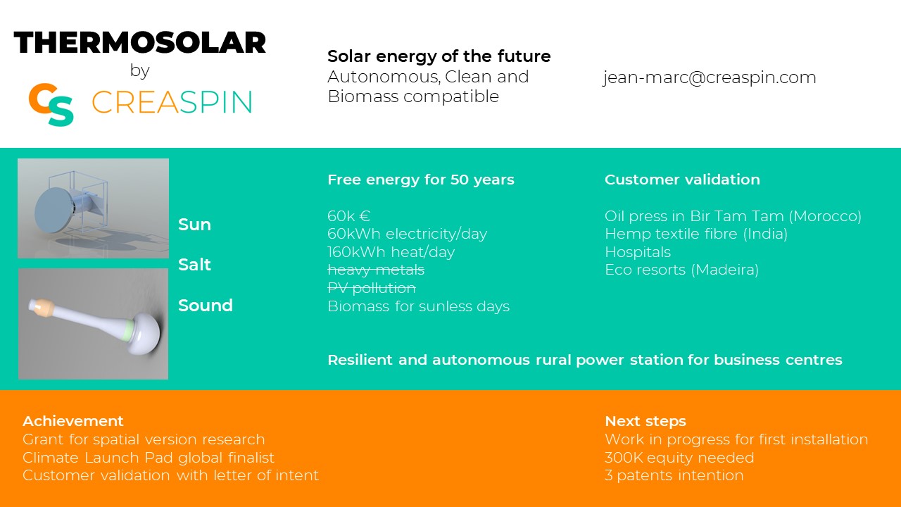 Thermosolar cogeneration power station